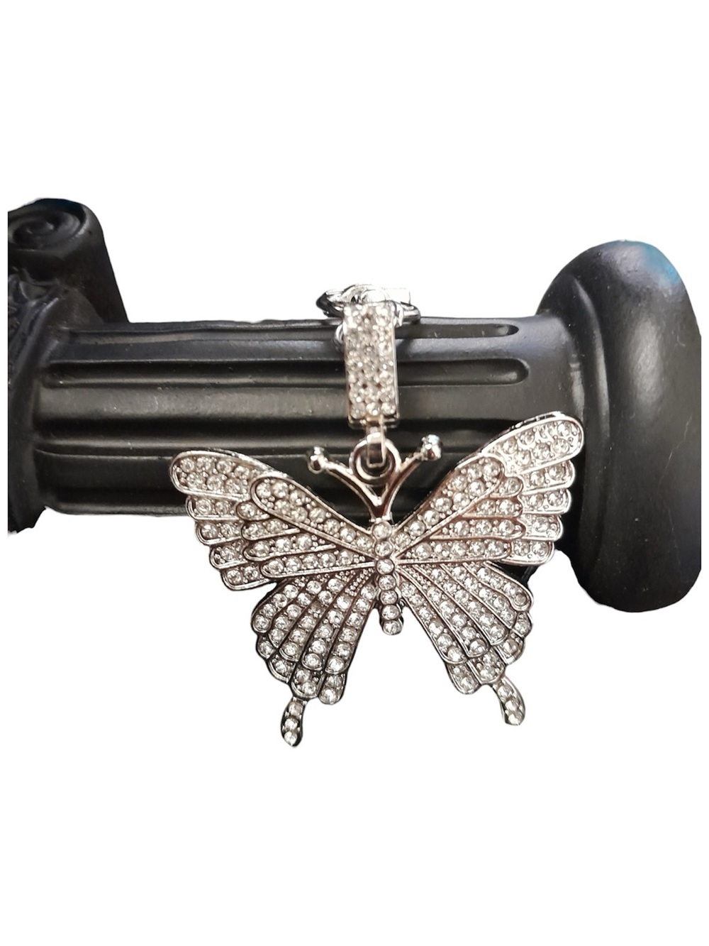 Butterfly Purse Charm Rhinestone Crystal Keychain 1pc - Picture 2 of 10